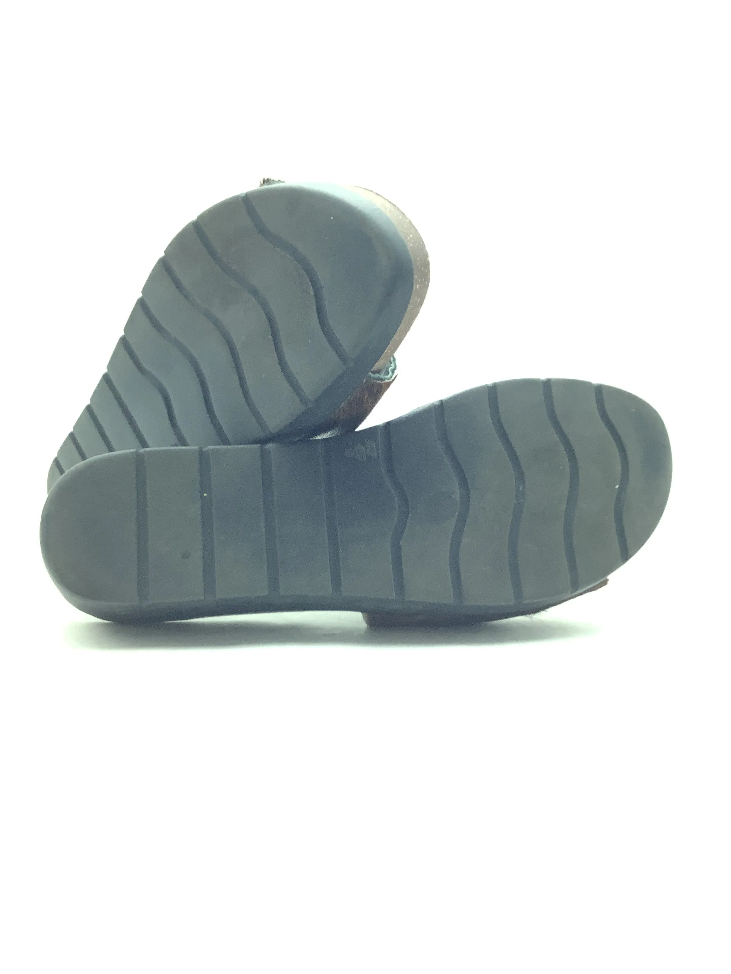 Agave Sky Women's Sandal Black & Brown Cowhide Slide Size: 11