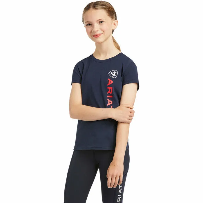Ariat Girl's Vertical Logo S/S Tee