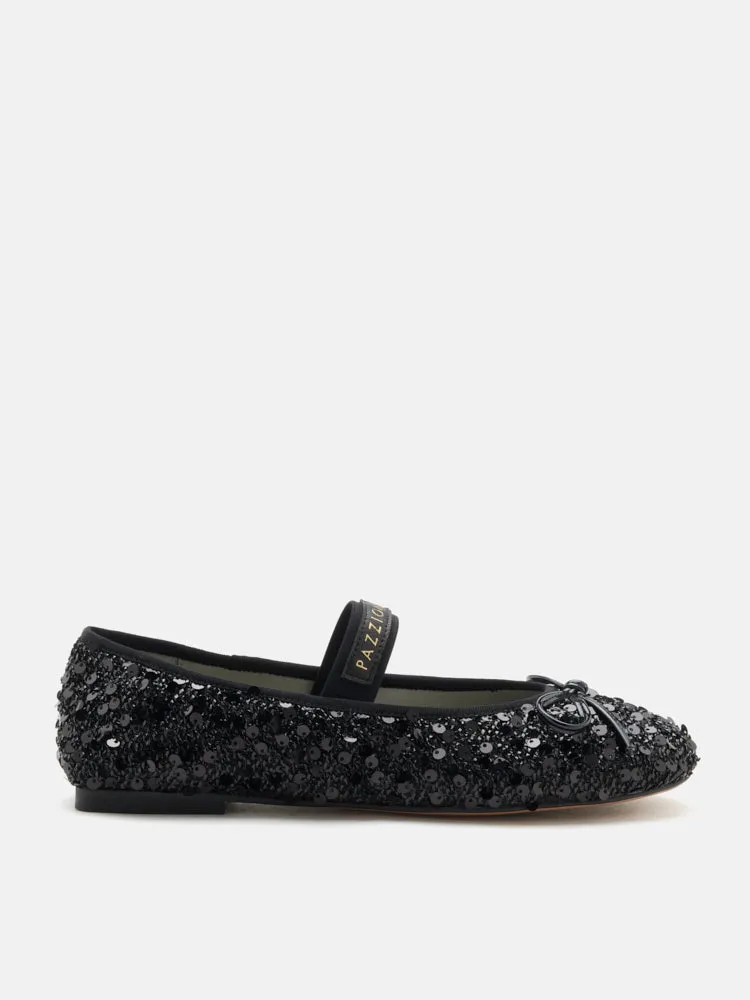 Ariya Sequinned Bow Mary Janes