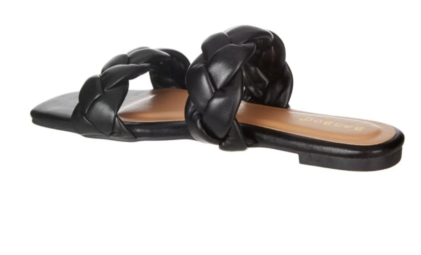 Bamboo Braided Flat Sandals