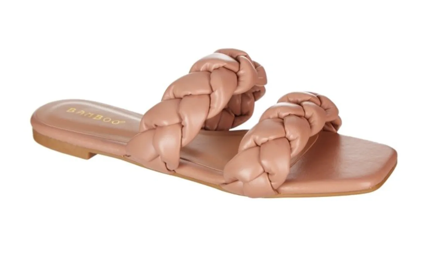 Bamboo Braided Flat Sandals