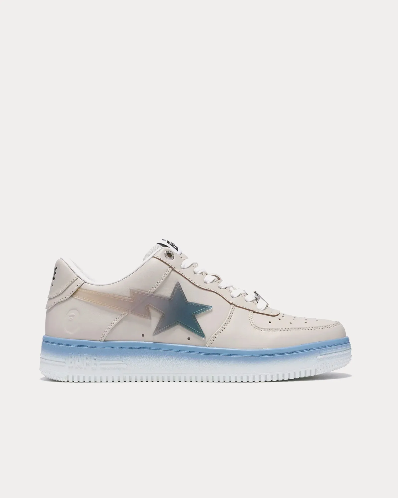 Bape Sta #5 Grey / Blue Low Top Sneakers
