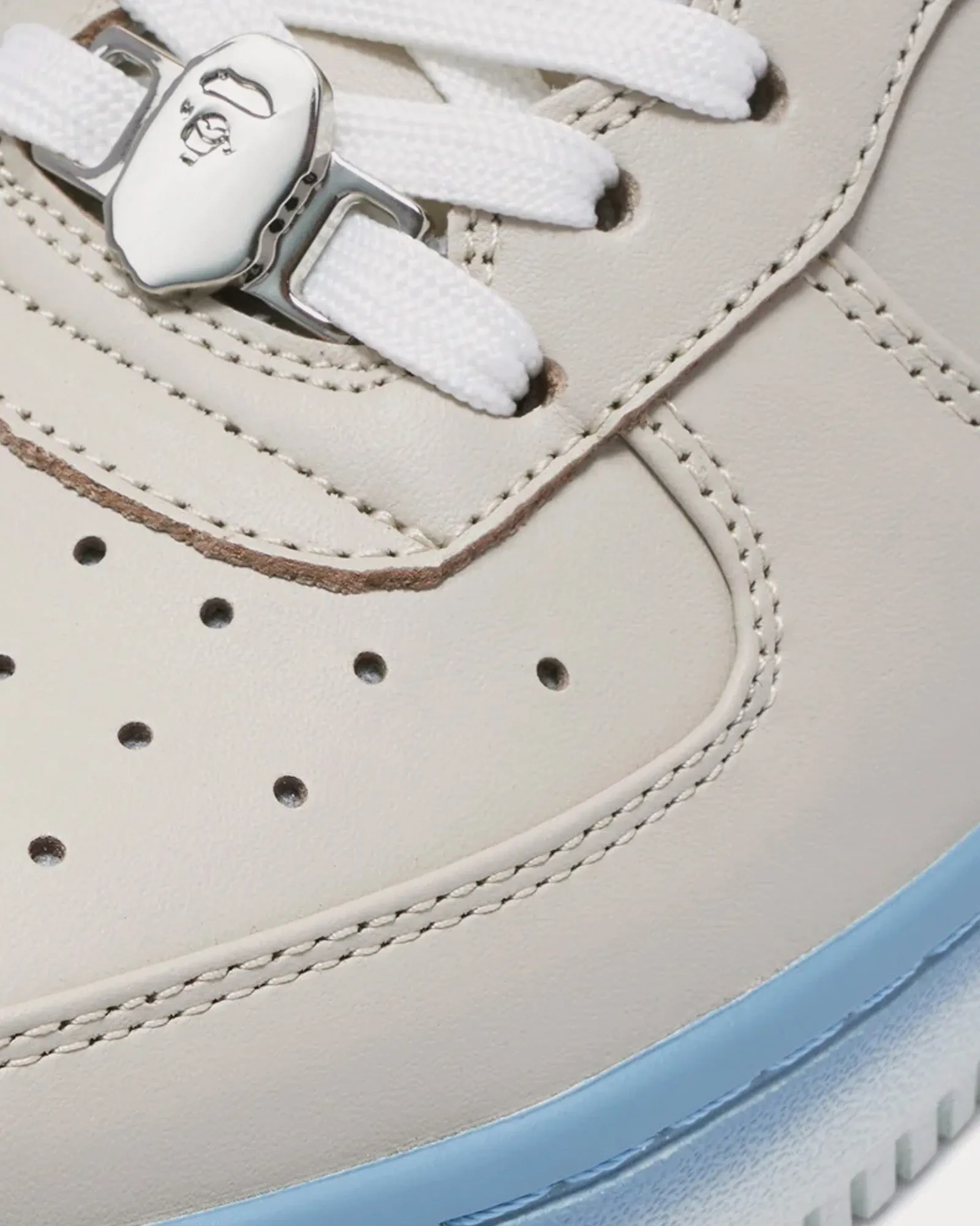 Bape Sta #5 Grey / Blue Low Top Sneakers