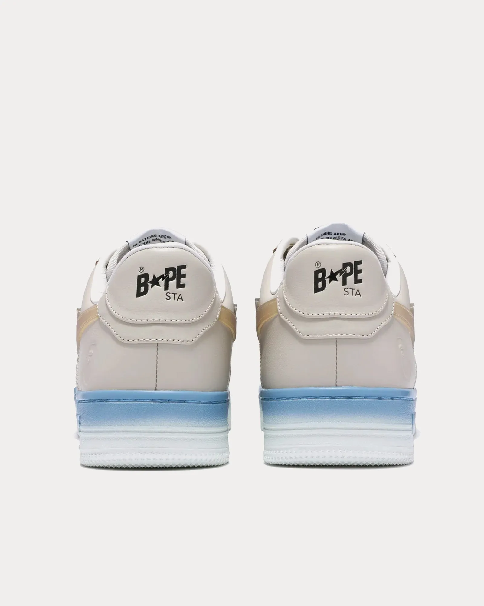 Bape Sta #5 Grey / Blue Low Top Sneakers