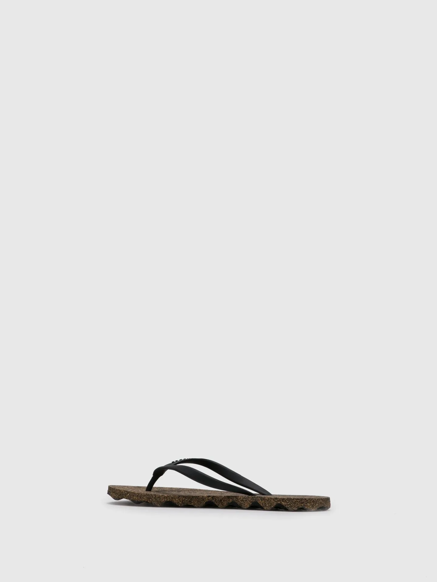 Beach Flip-Flops BASE Black & Rubber Strap