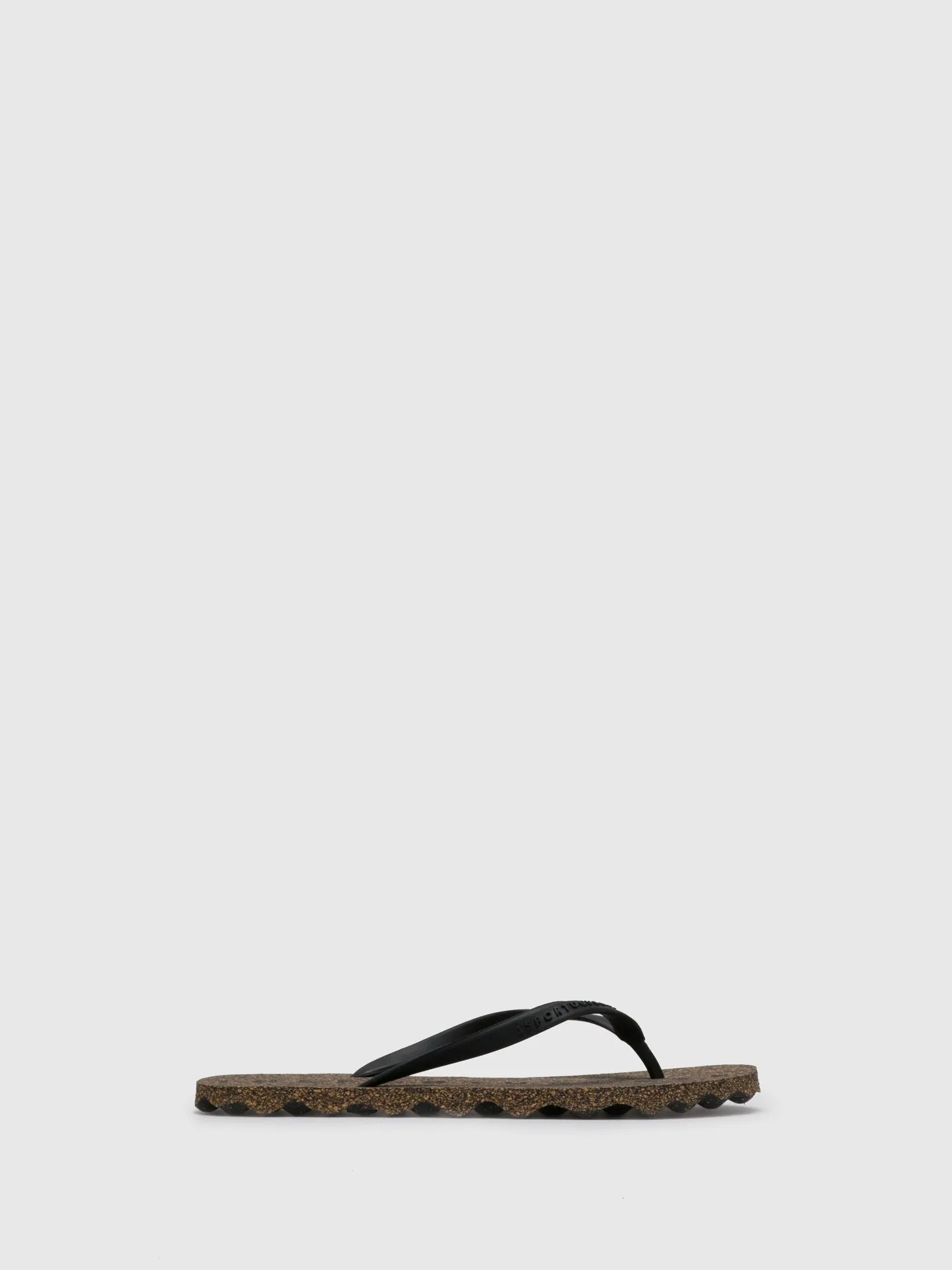 Beach Flip-Flops BASE Black & Rubber Strap
