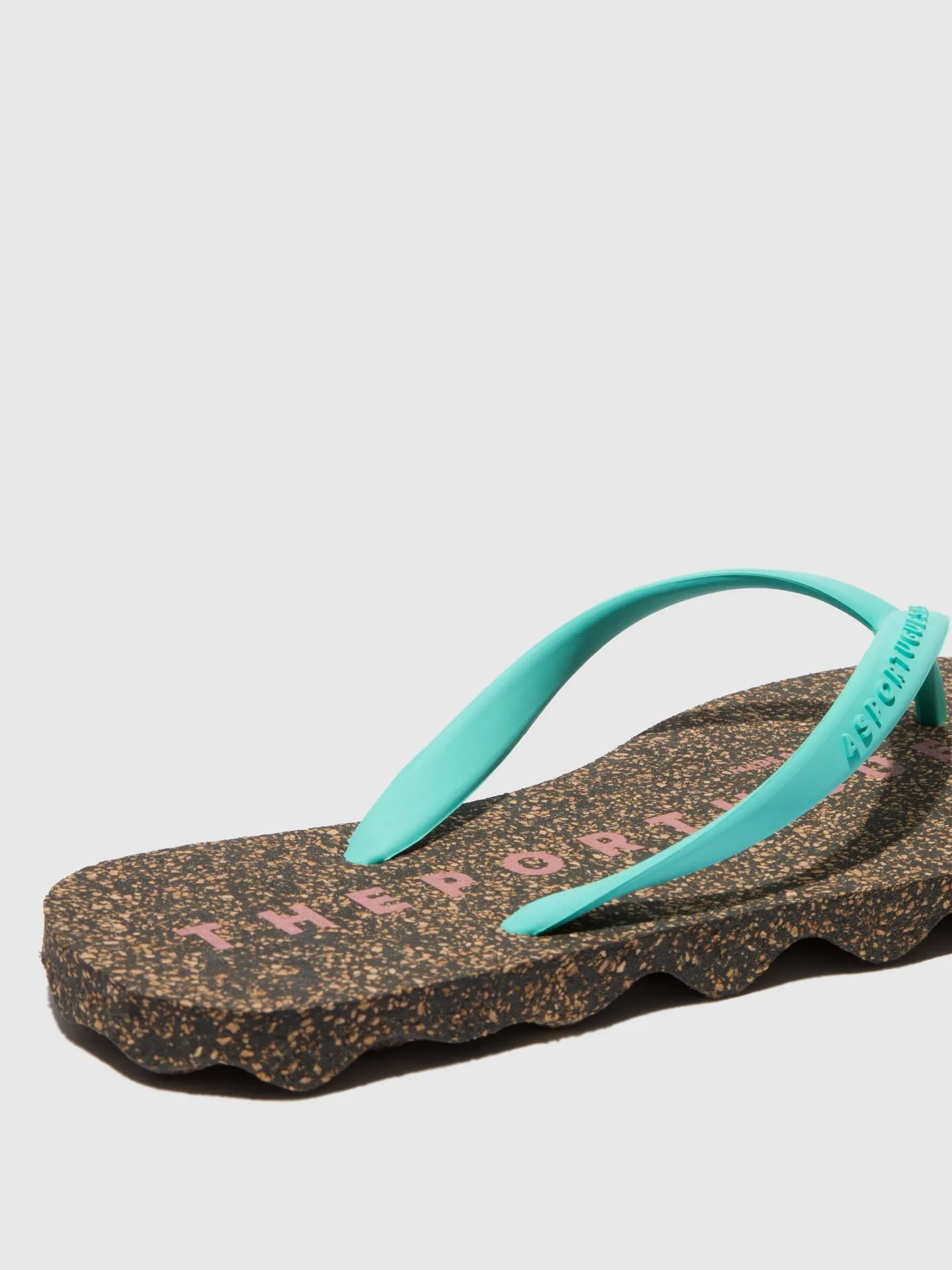 Beach Flip-Flops BASE Green Rubber Strap