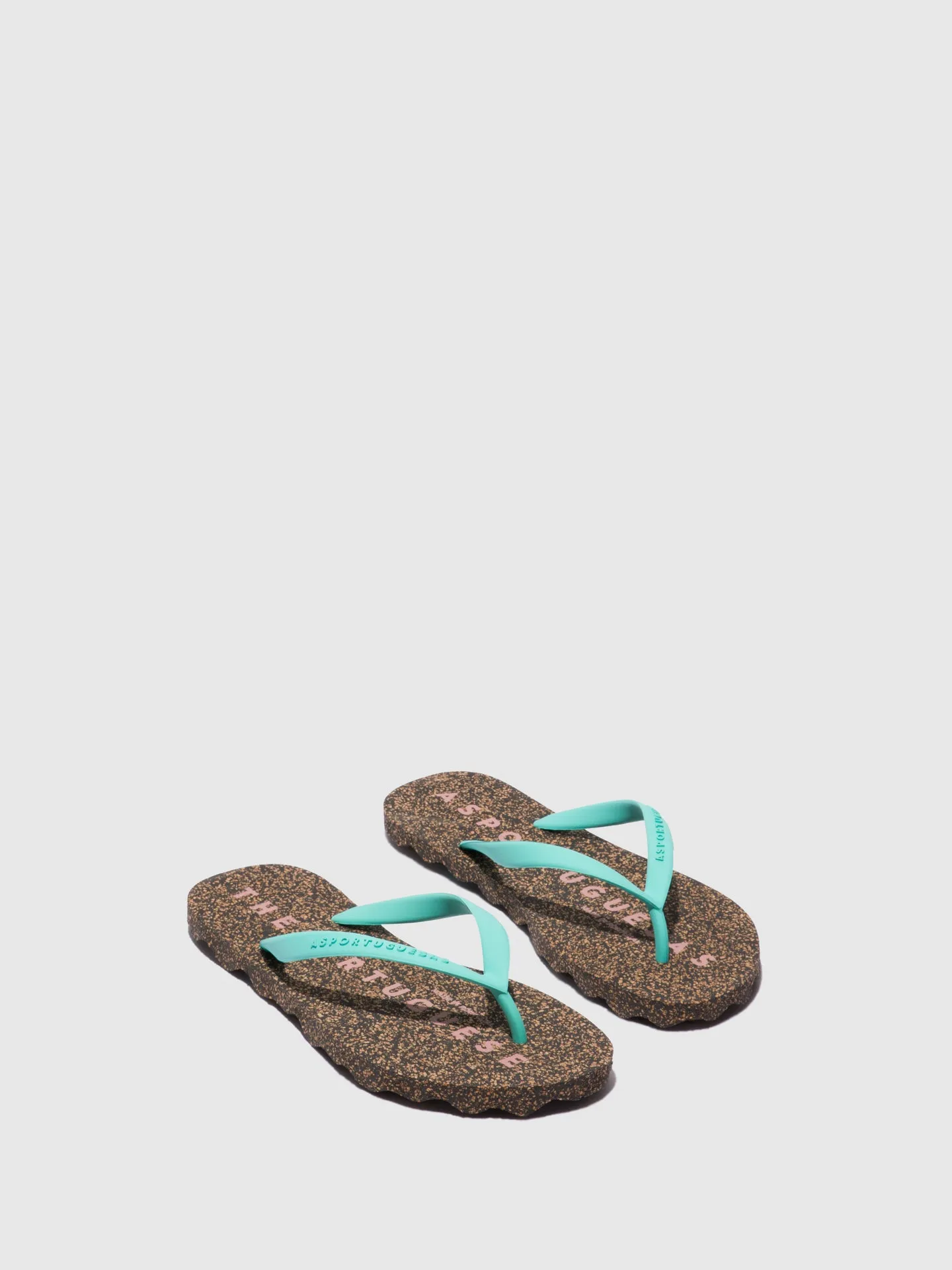 Beach Flip-Flops BASE Green Rubber Strap
