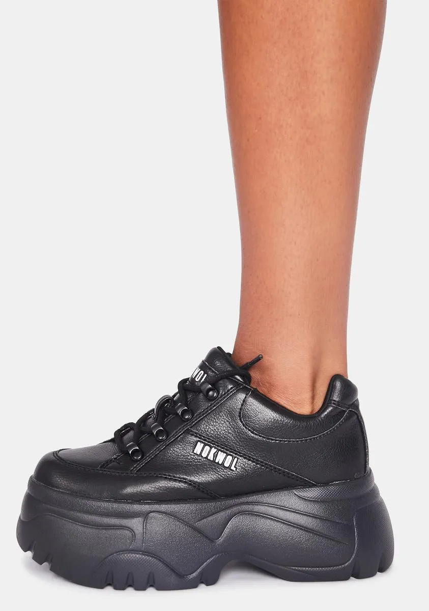 Black Scripter Platform Sneakers