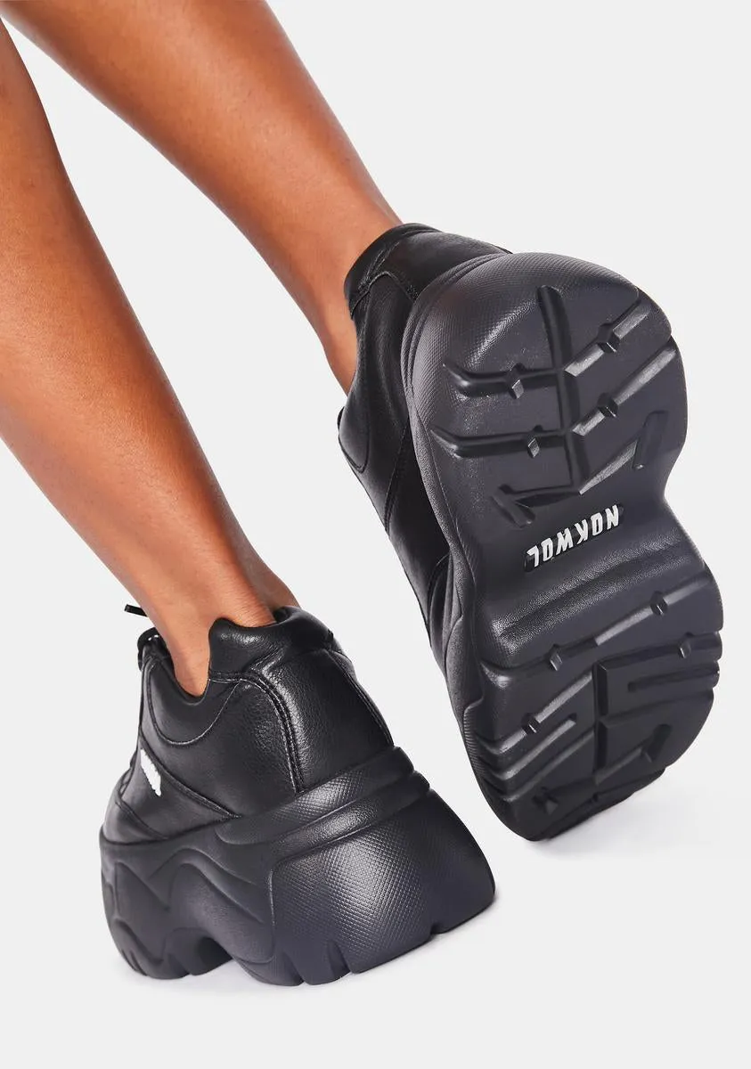 Black Scripter Platform Sneakers