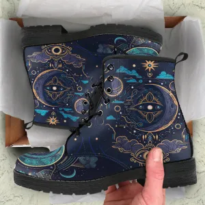 Celestial Moon Women's Vegan Leather Boots