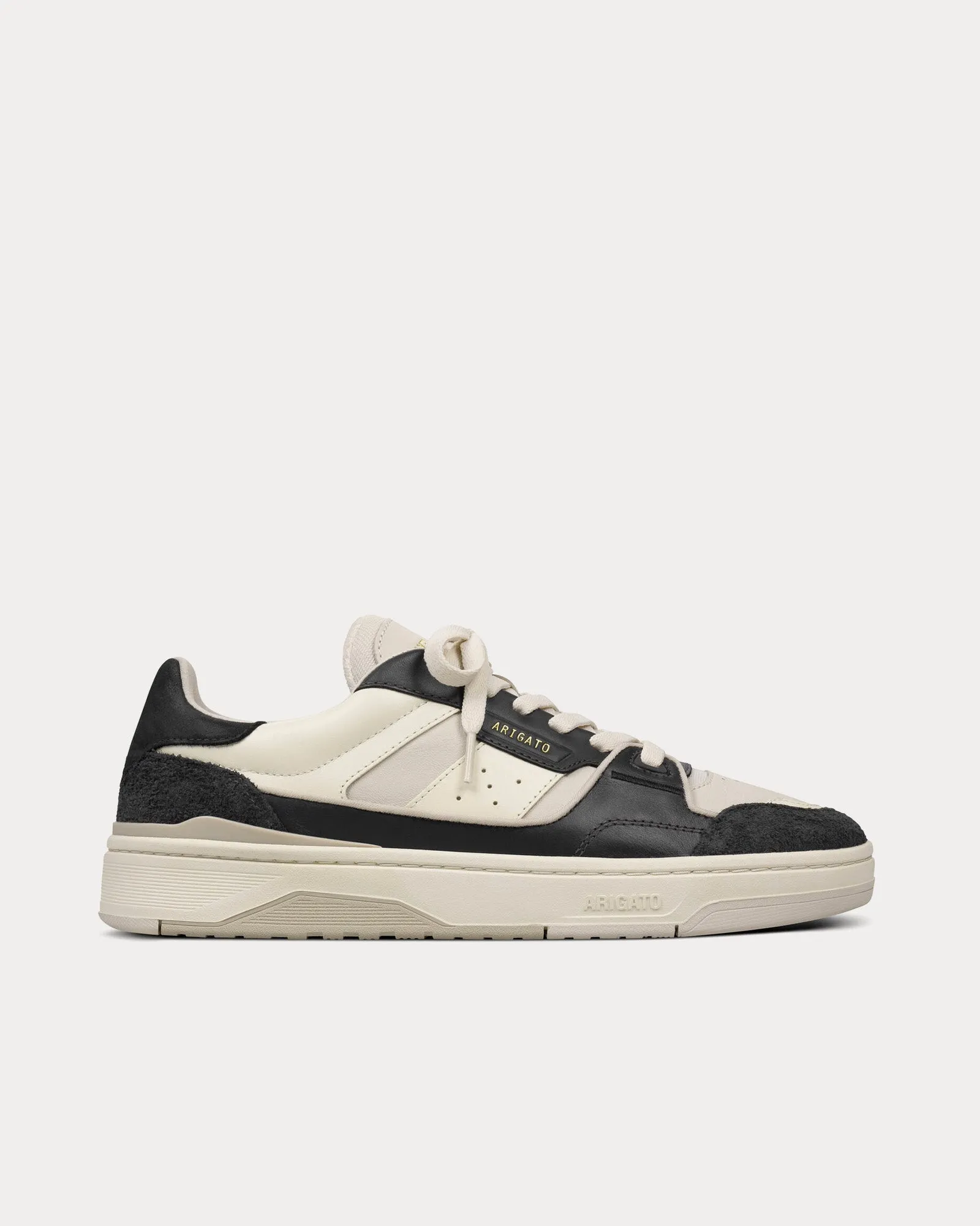 Clay Leather Beige / Black Low Top Sneakers