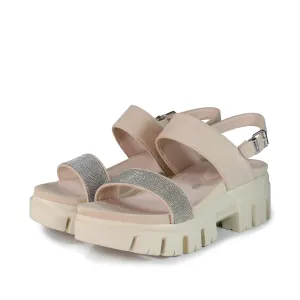 Corvara Glitter Platform Sandals (Angora)
