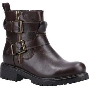 Divaz Sarah Womens Zip Up Biker Boot