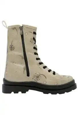 DOGO - Vegan Leather Beige Long Boots - There is always Hope Design