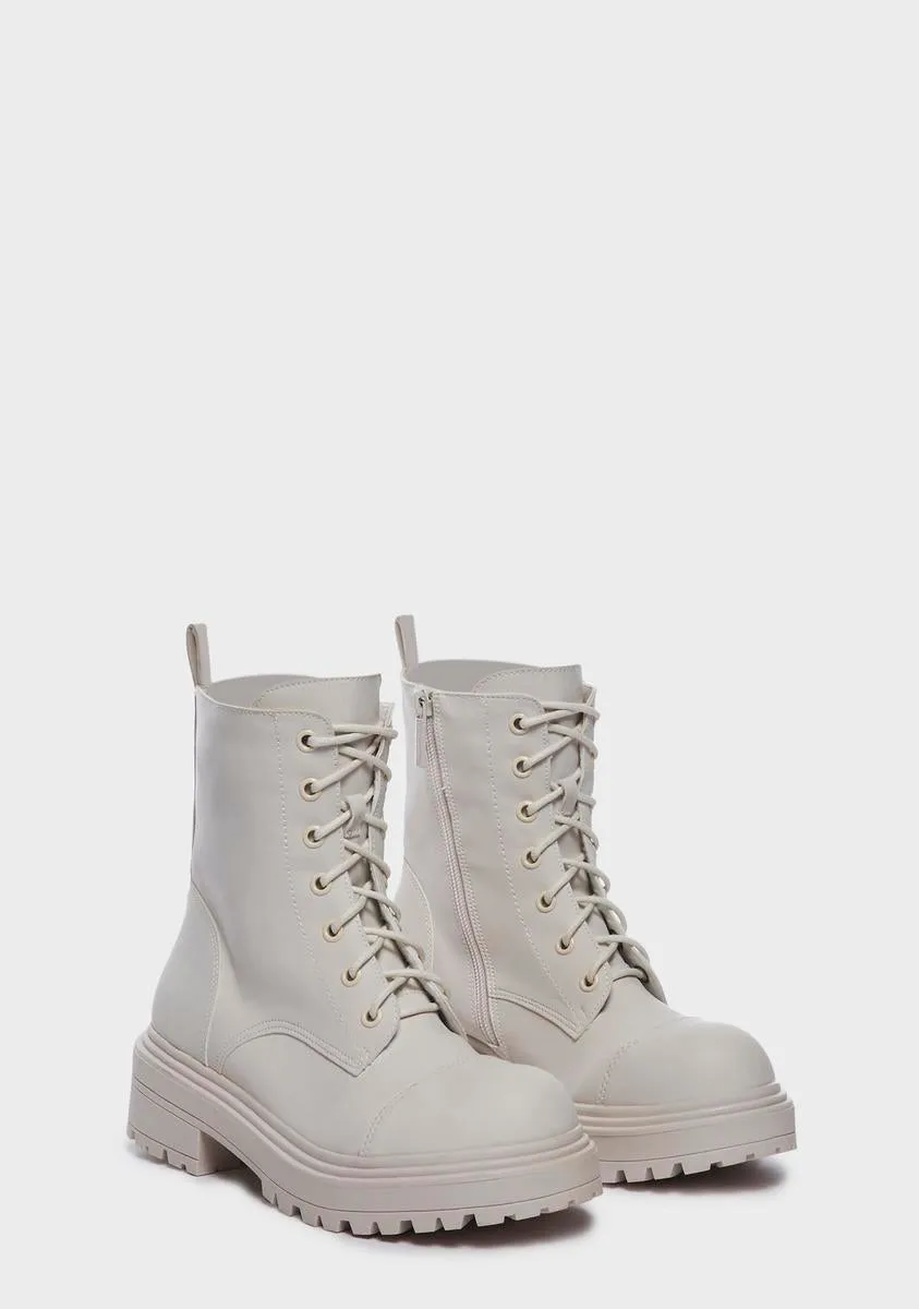 Down For Fun Lace Up Boots