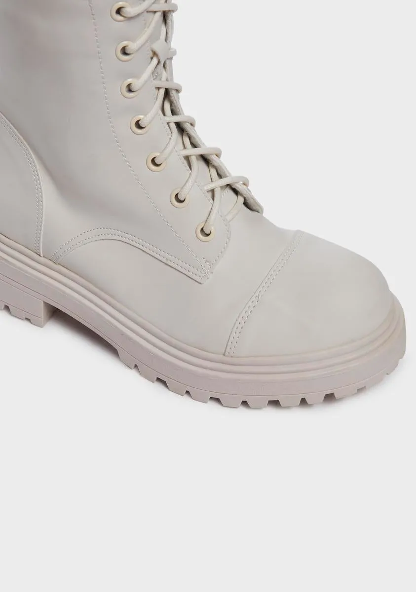 Down For Fun Lace Up Boots