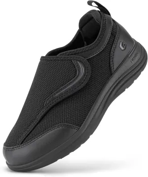 FitVille Diabetic Shoes for Women Wide Width with Arch Support, Fully Adjustable Straps Extra Wide Shoes for Women