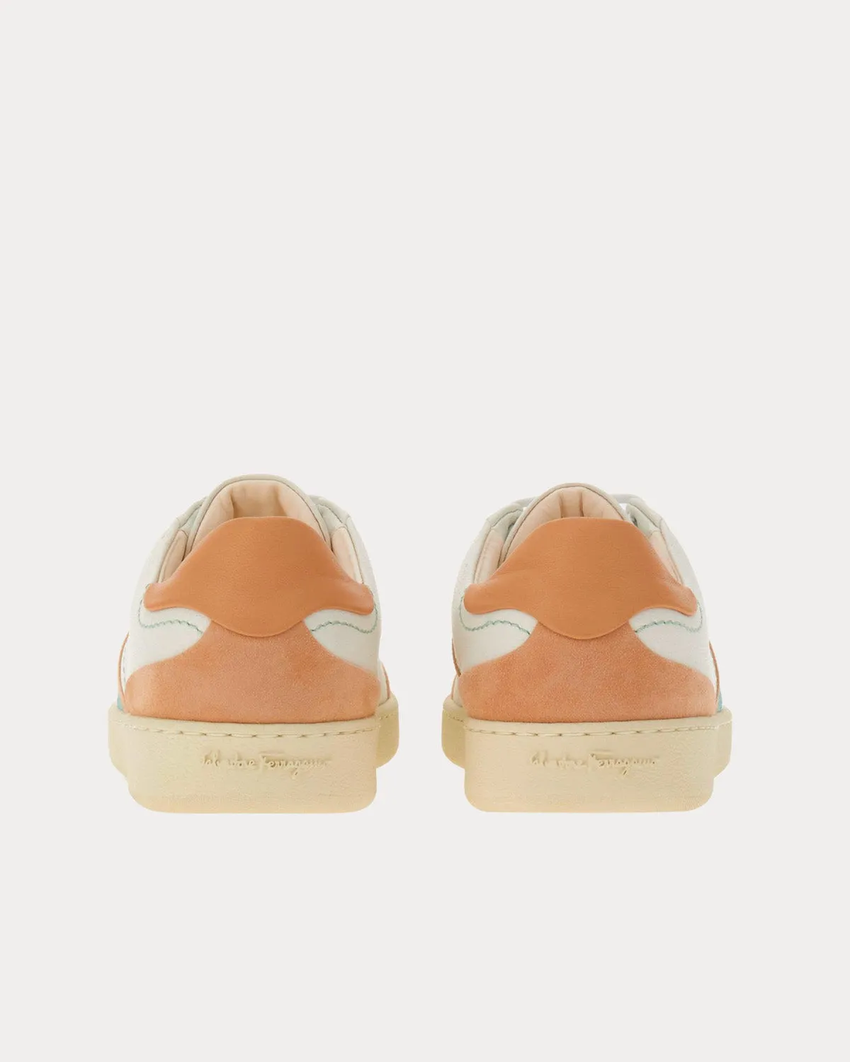 Fussbett Bandage Leather & Suede Amaretti / Optic White Low Top Sneakers