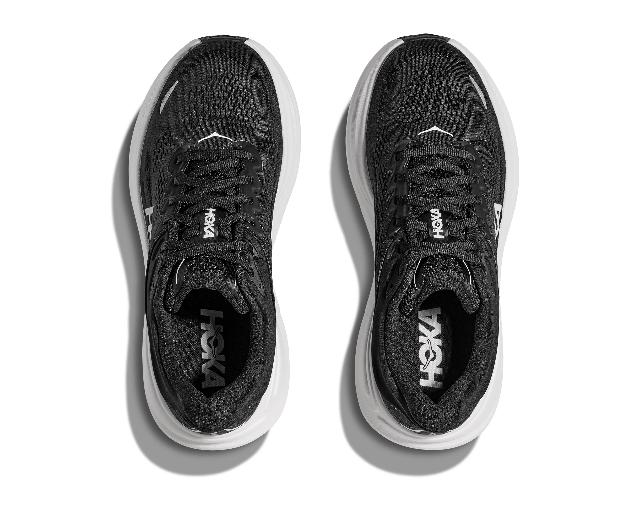 Hoka Men's Bondi 9 Running Shoes- Black/ White