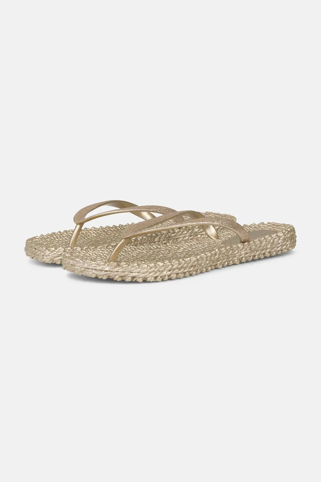 Il Jacobsen Flip Flops with Glitter Platin