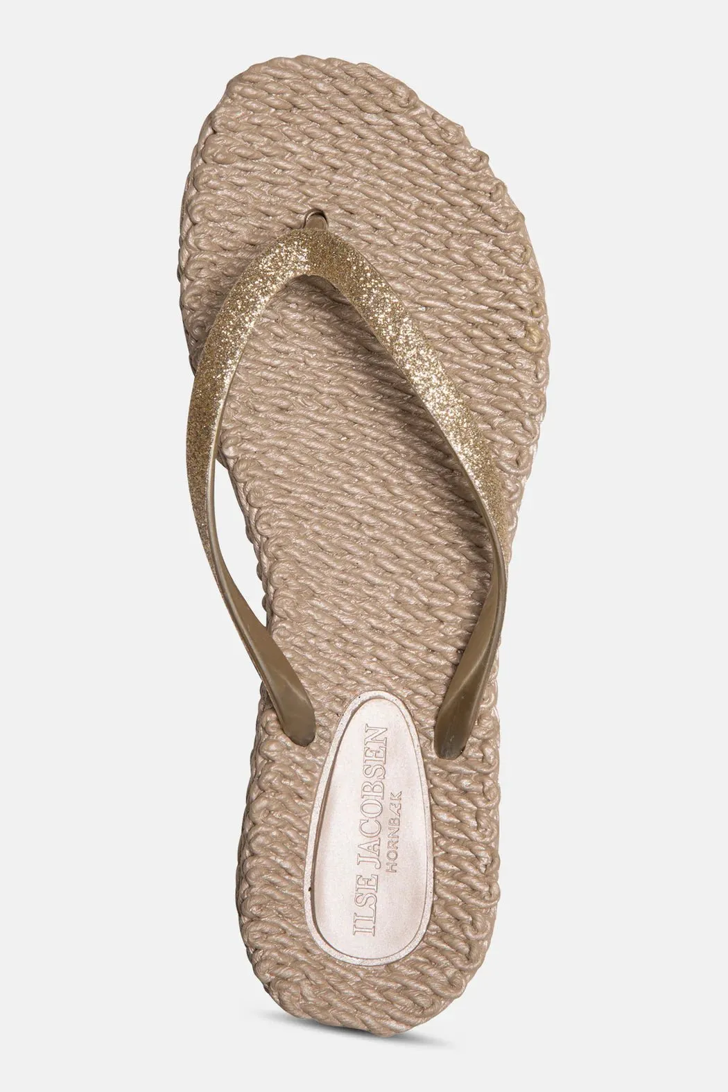 Il Jacobsen Flip Flops with Glitter Platin