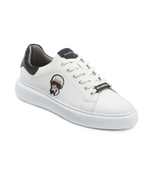 Karl Lagerfeld Men's Recycled Leather Sneakers Karl Lagerfeld, White