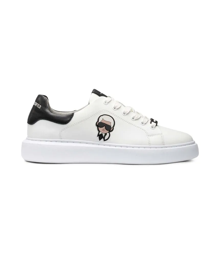 Karl Lagerfeld Men's Recycled Leather Sneakers Karl Lagerfeld, White