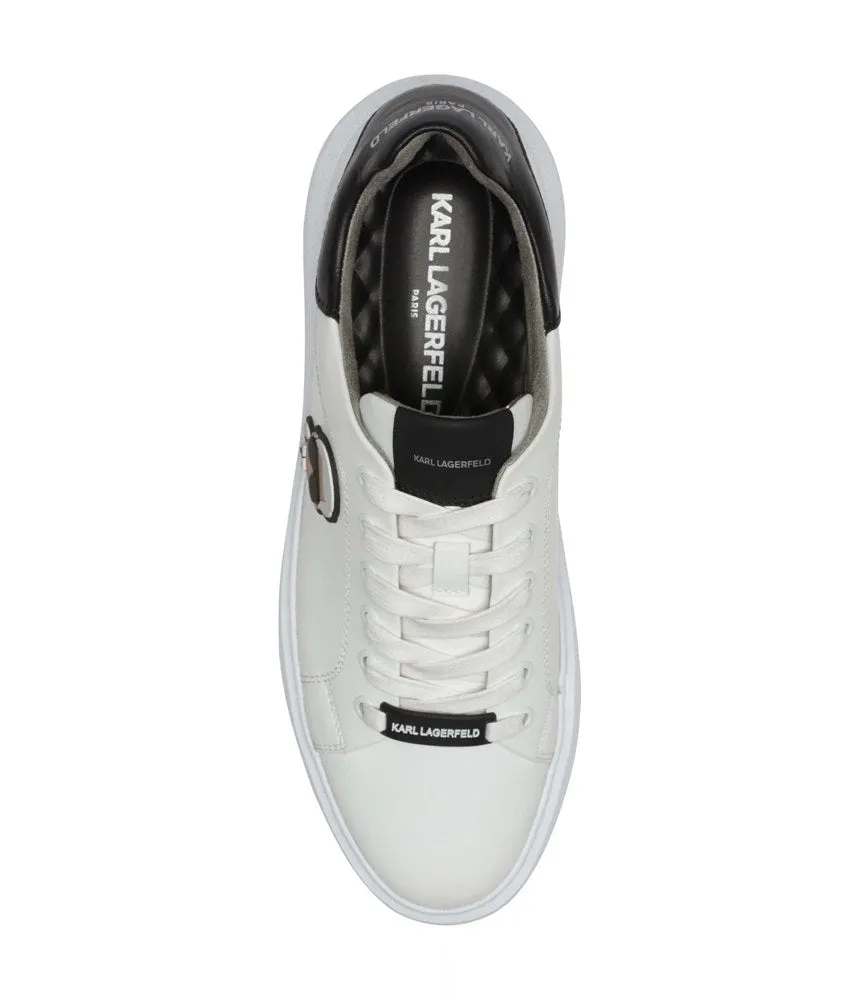 Karl Lagerfeld Men's Recycled Leather Sneakers Karl Lagerfeld, White
