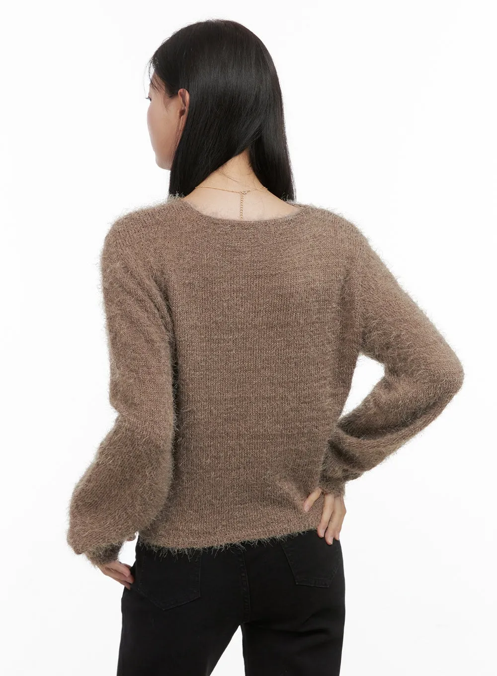 Modern V-Neck Cut-Out Top OS411
