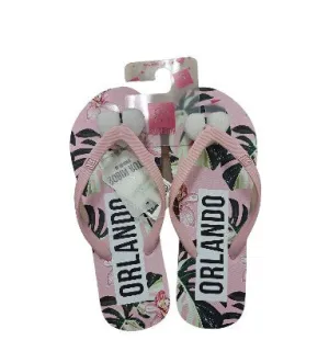 Orlando Womens Jungle Leaves Flip Flops