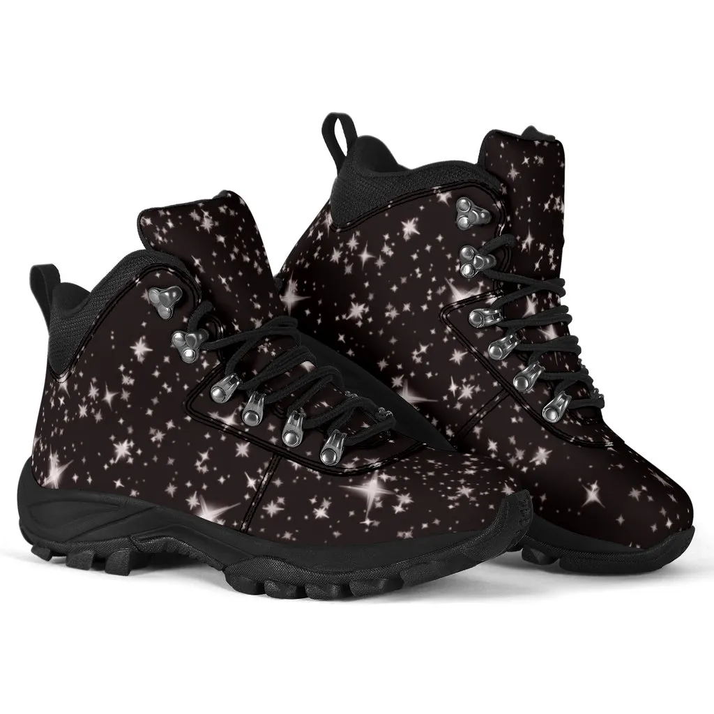 Snow Boots in Black and White Women's Alpine Boots
