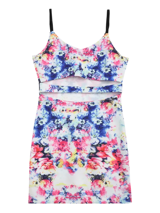 TastyHottie - Pretty Printed Cut Out Cami Dress