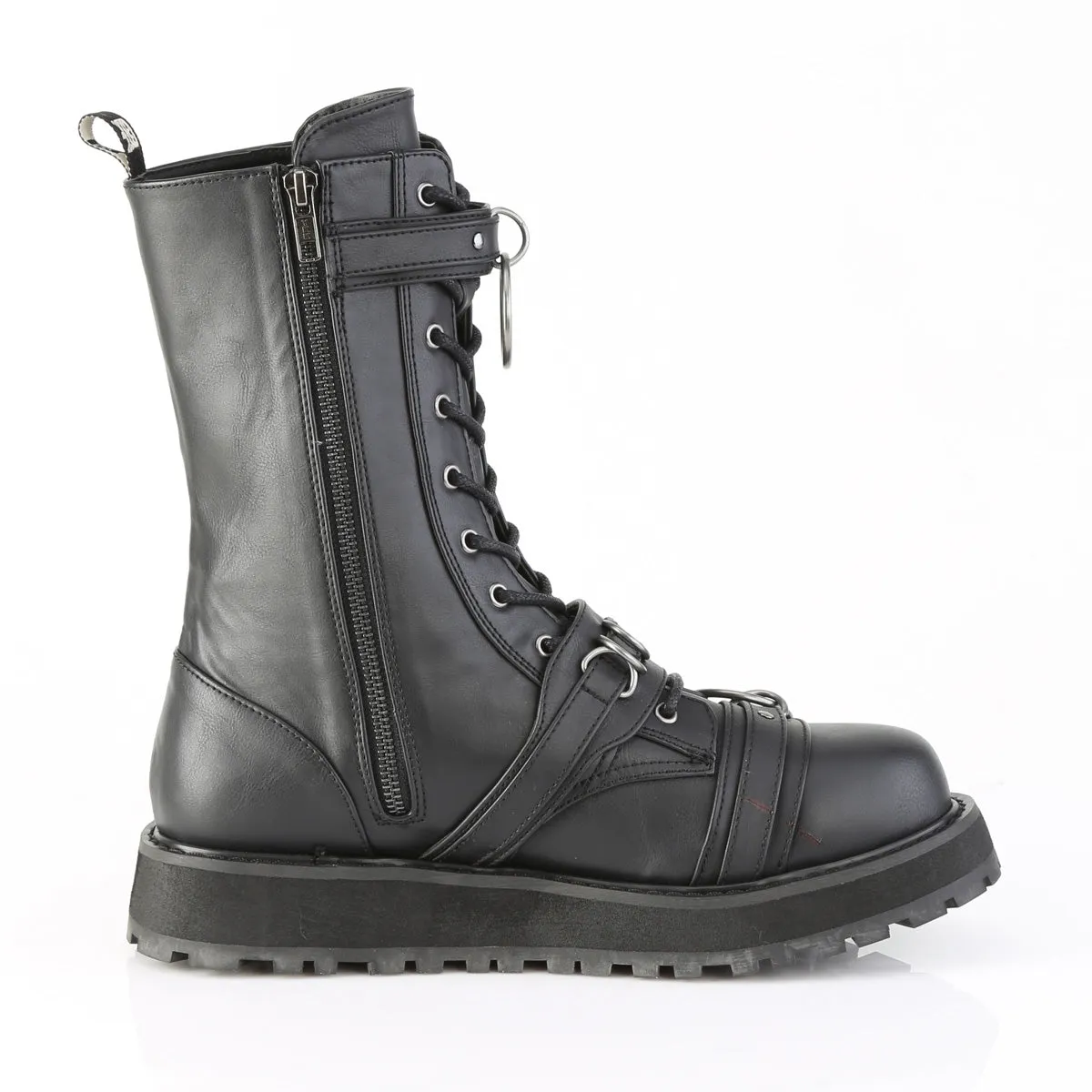VALOR-240 DemoniaCult Black Vegan Leather Sexy Unisex Platform Shoes & Boots (Alternative Footwear)