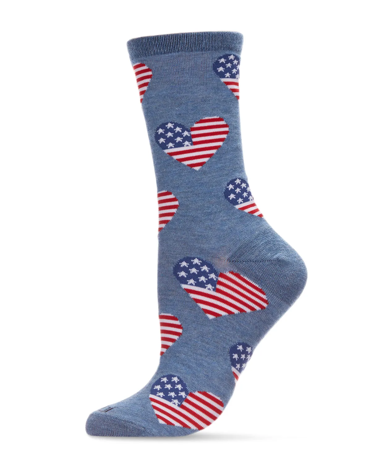 Women's Americana Love Bamboo Blend Crew Socks